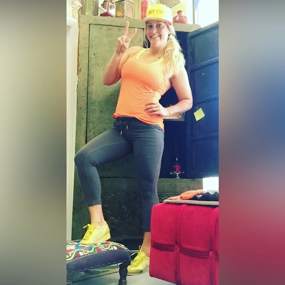 LULULEMON Orange unique Tank Sz 8 - Picture 4 of 9